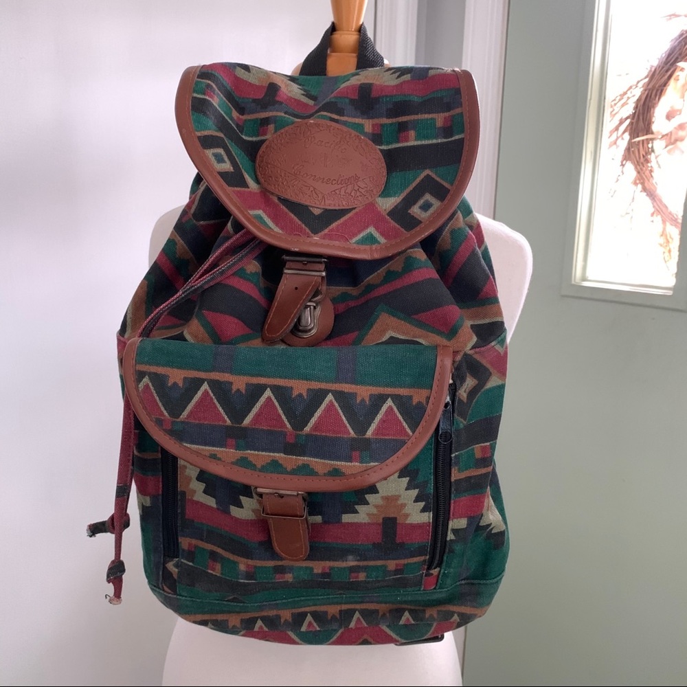 Vintage Pacific Connections Aztec Backpack